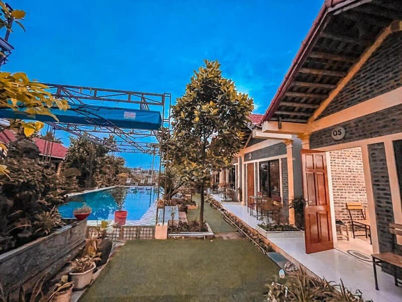 Cảnh đồng lúa xanh mát từ Tam Coc Sunrise Homestay